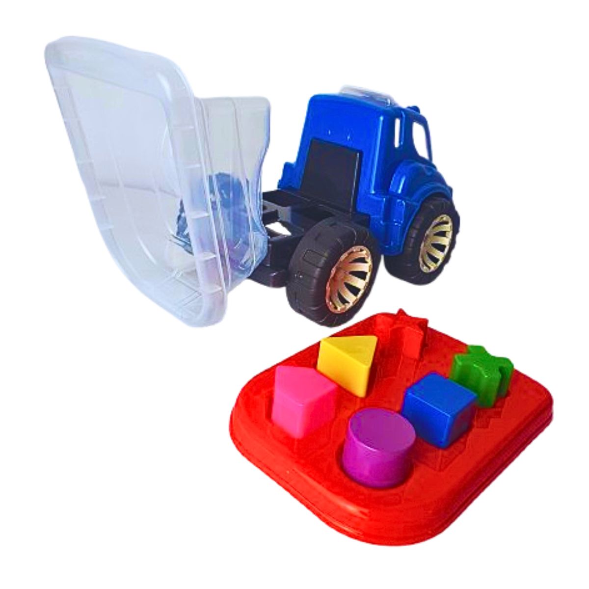 Brinquedo Caminhão Didático Azul - Smiling Kids Brinquedo Caminhão Didático Azul - Smiling Kids